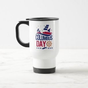 Caneca Térmica Feliz Dia de Colombo Mug - História de Celebração