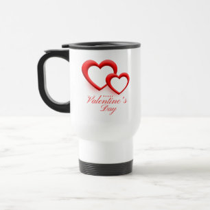 Caneca Térmica Feliz dia de os namorados com dois corações-23540
