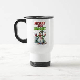 Caneca Térmica Feliz e Bright Snowman