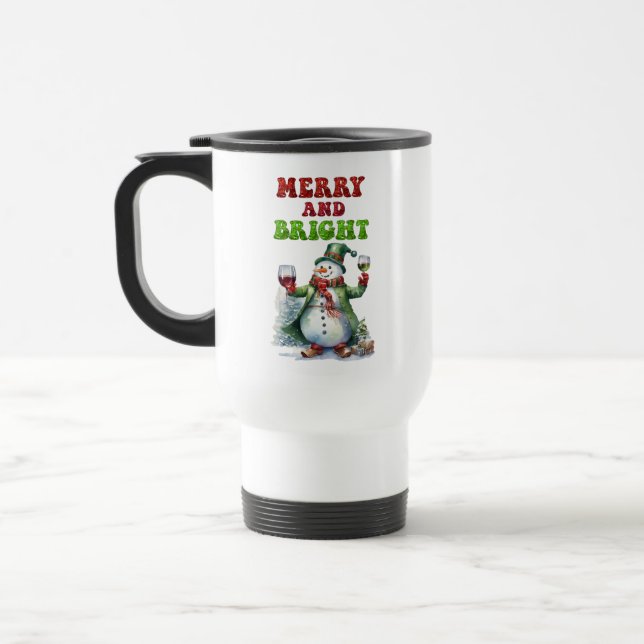 Caneca Térmica Feliz e Bright Snowman (Esquerda)