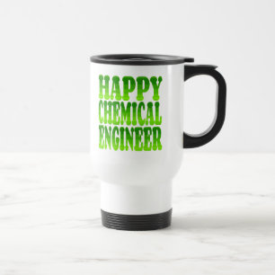 Caneca Térmica Feliz Engenheiro Químico em Verde