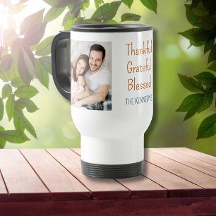 Caneca Térmica Feliz Graças Abençoado Ação de Graças 2 Foto