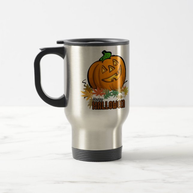 Caneca Térmica Feliz Halloween Pumpkin (Esquerda)