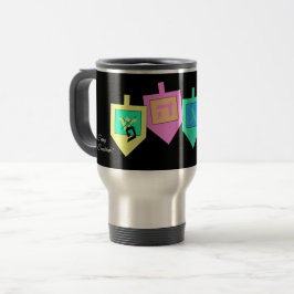 Caneca Térmica Feliz Hanukkah Inglês Hebraico