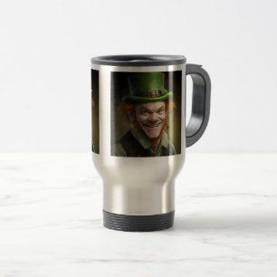 Caneca Térmica Feliz Leprechaun Viagem/Viagem ao trabalho Mug, 15