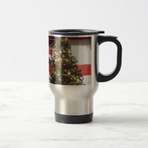 Caneca Térmica Feliz Natal, adorável Reino Unido inspirador. Flag