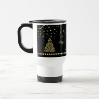 Feliz Natal, Dourada e brilhante árvore de Natal