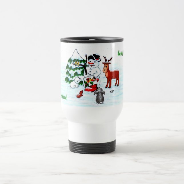 Caneca Térmica Feliz Natal! Neve com Amigos (Centro)