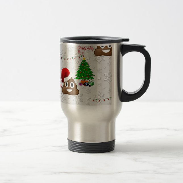 Caneca Térmica feliz natal poo emoji (Direita)
