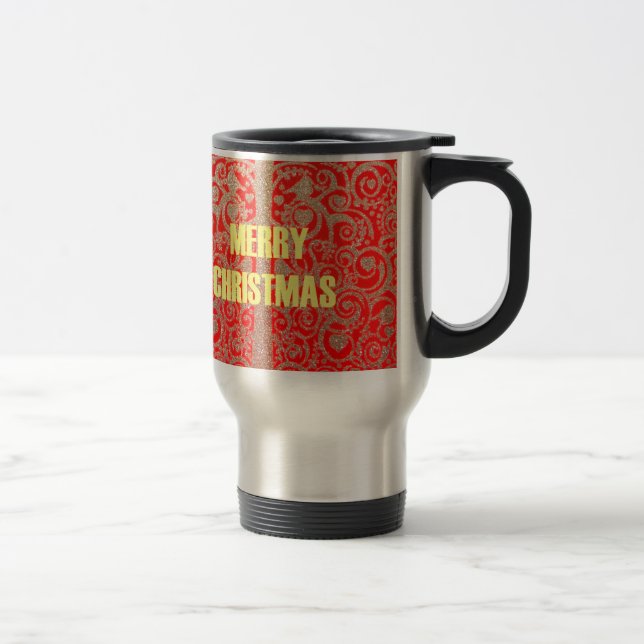 Caneca Térmica Feliz Natal Red e Coleção Dourada (Direita)