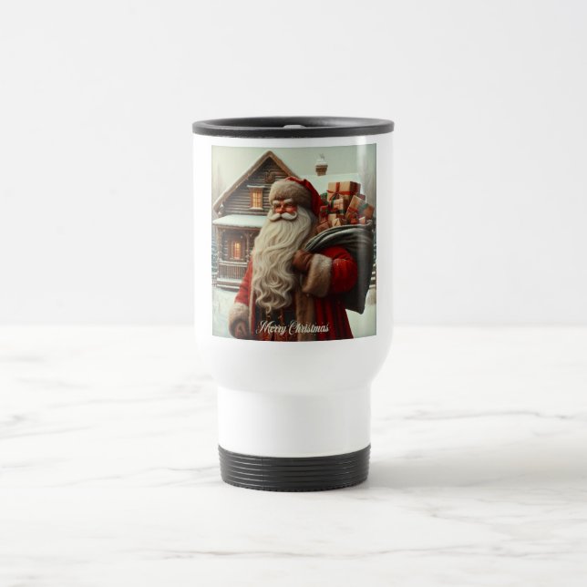 Caneca Térmica Feliz Papais noeis de Natal (Centro)