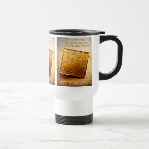 Caneca Térmica Feliz Passover! Ouro Matzah