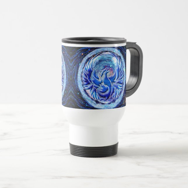 Caneca Térmica Fenix Azul (Frente Esquerda)