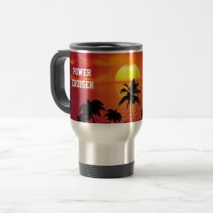 Caneca Térmica Férias tropicais do cruzador do poder da palmeira