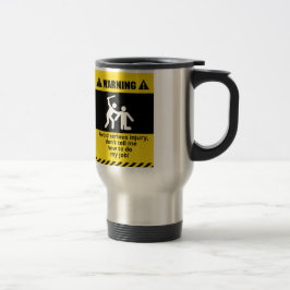 Caneca Térmica Ferimento de advertência engraçado