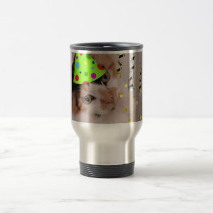 Caneca Térmica Festa Animal/Calico Cat
