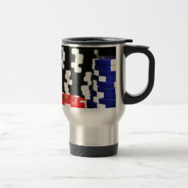 Caneca Térmica Fichas Jogo de Cassino Vencer Jogo Sorte Risco Apo