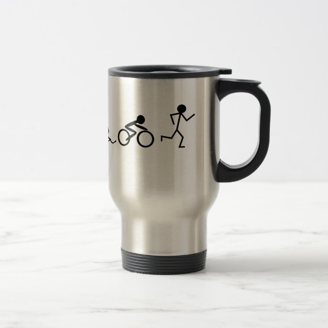 Caneca Térmica Figuras da vara do Triathlon (Direita)