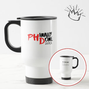 Caneca Térmica Finalmente concluído - Design de Citação de Gradua