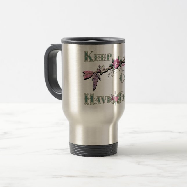 Caneca Térmica Fique Calmo Com Fé (Frente Esquerda)