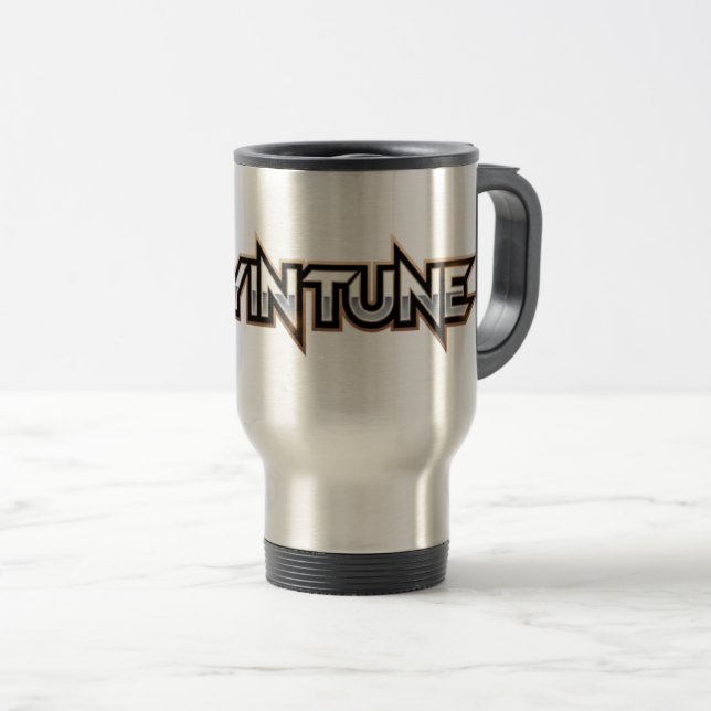 Caneca Térmica Fique em Sintonia - texto (Frente Esquerda)