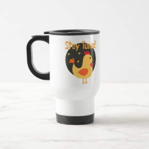 Caneca Térmica Fique ligado Kawaii, engraçadinho, texto amarelo d