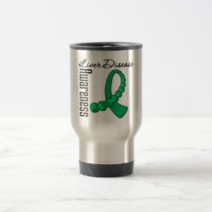 Caneca Térmica Fita de pedra preciosa da consciência da infecção