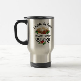 Caneca Térmica Fiz a minha casa entre as páginas dos livros