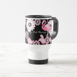 Caneca Térmica Flamingo Cor-de-rosa-preto moderno