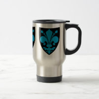 Fleur De Lis, medieval legista, em azul