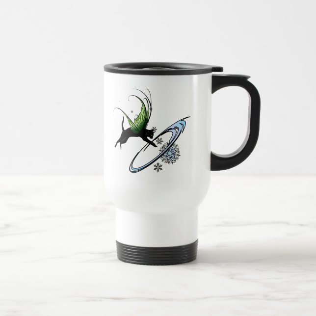 Caneca Térmica Floco de neve de gato cósmico (Direita)