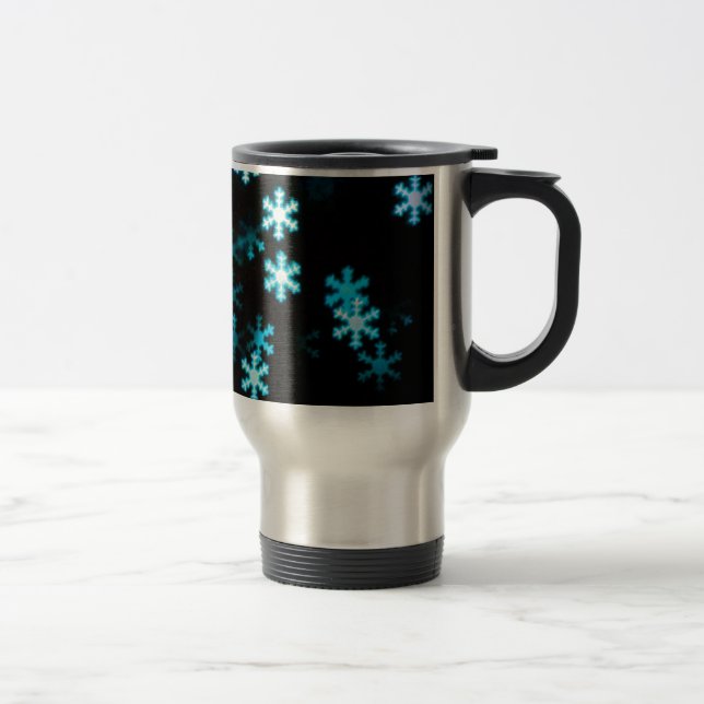 Caneca Térmica Flocos de Neve de Natal Mágicos (Direita)