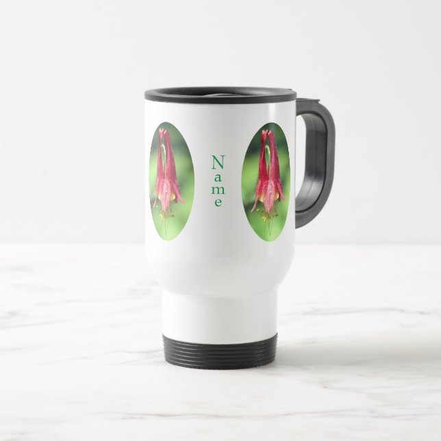 Caneca Térmica Flor Columbina Selvagem Personalizada (Frente Esquerda)