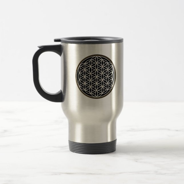 CANECA TÉRMICA FLOR DA VIDA SÍMBOLO MÍSTICO (Esquerda)