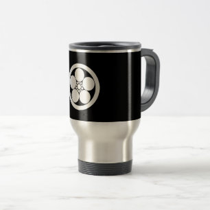Caneca Térmica Flor de ameixa ao estilo Umebachi floresce em cír