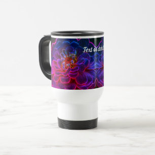 Caneca Térmica Flor de Arte Zinnia Abstrato Personalizado
