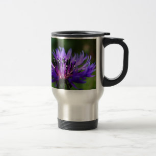 Caneca Térmica Flor de Centáurea Azul Florescem Paz Amor Destino