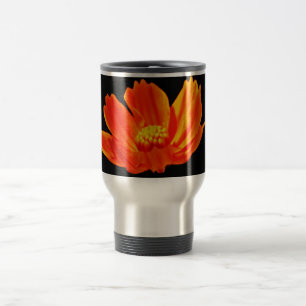 Caneca Térmica Flor de Cosmos Laranja