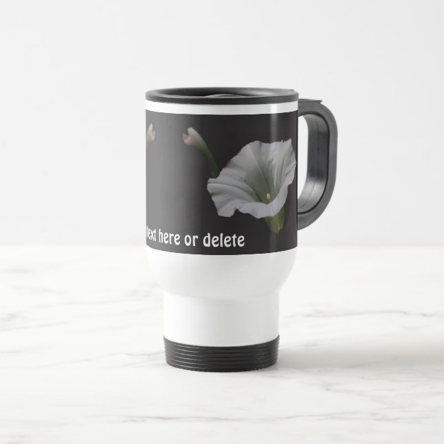 Caneca Térmica Flor de Glória da Manhã Personalizada (Frente Esquerda)