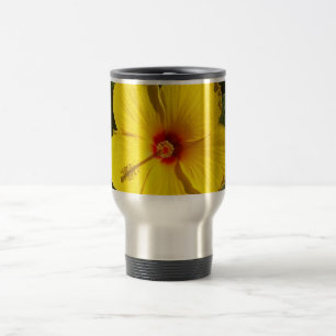 Caneca Térmica Flor de Hibiscus Amarelo