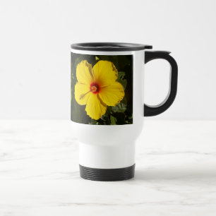 Caneca Térmica Flor de Hibiscus Amarelo