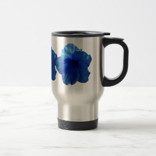 Caneca Térmica Flor de Hibiscus Azul