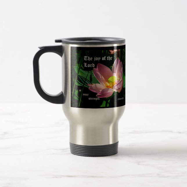 Caneca Térmica Flor de Lótus Neemias 8:10 (Esquerda)