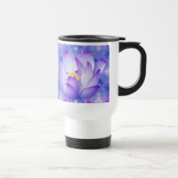 Flor de lótus púrpura e cristais fractais