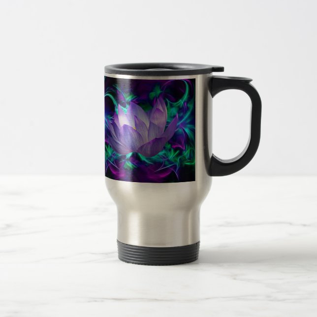 Caneca Térmica Flor de lótus púrpura e seu significado (Direita)