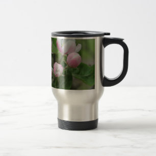 Caneca Térmica flor de maçã e folhas verdes