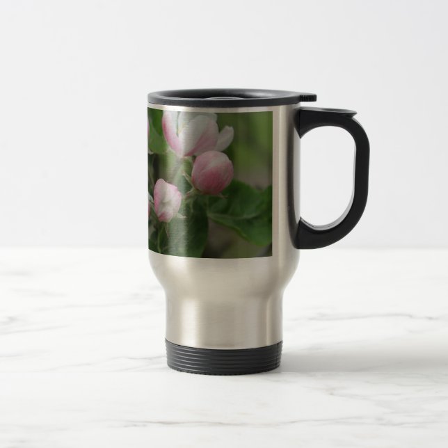 Caneca Térmica flor de maçã e folhas verdes (Direita)