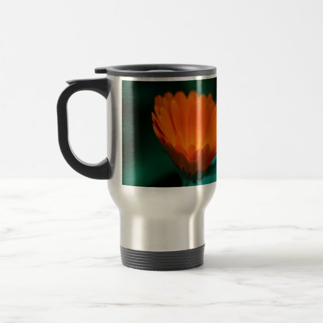Caneca Térmica Flor de margarida laranja (Esquerda)