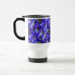 Caneca Térmica Flor Íris Roxo/Inclinado/Com Teles /