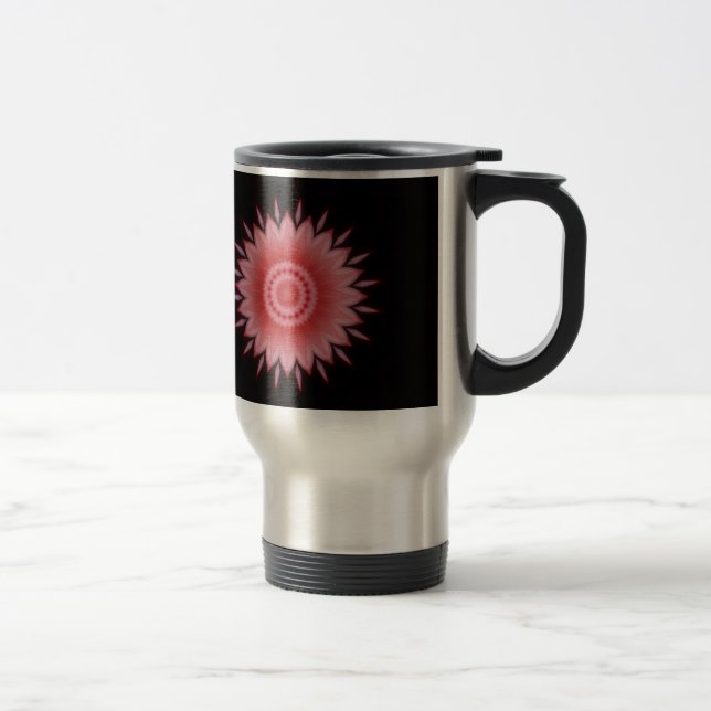 Caneca Térmica Flor Mandala a rosa (Direita)
